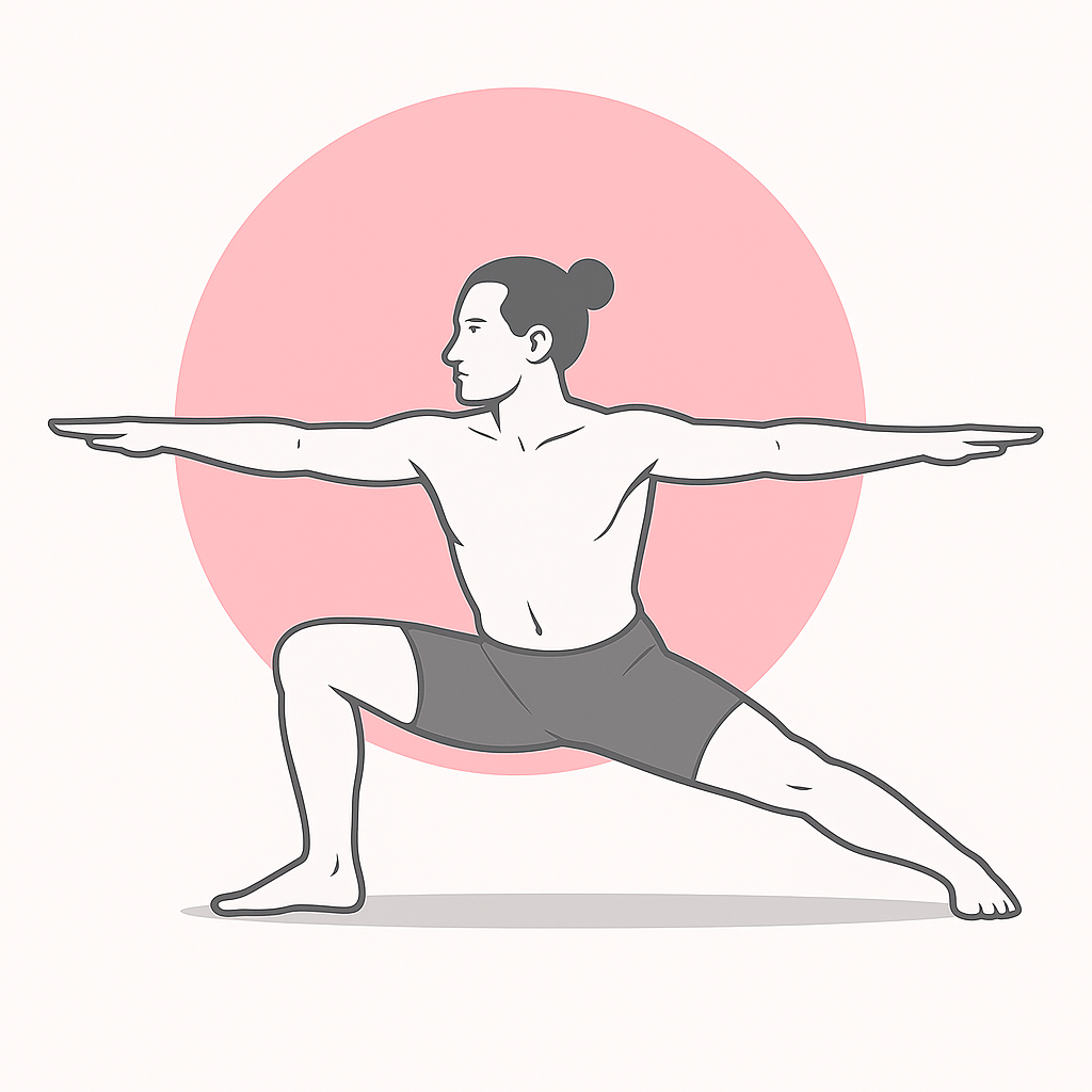 Generated image for the side-lunge yoga pose.