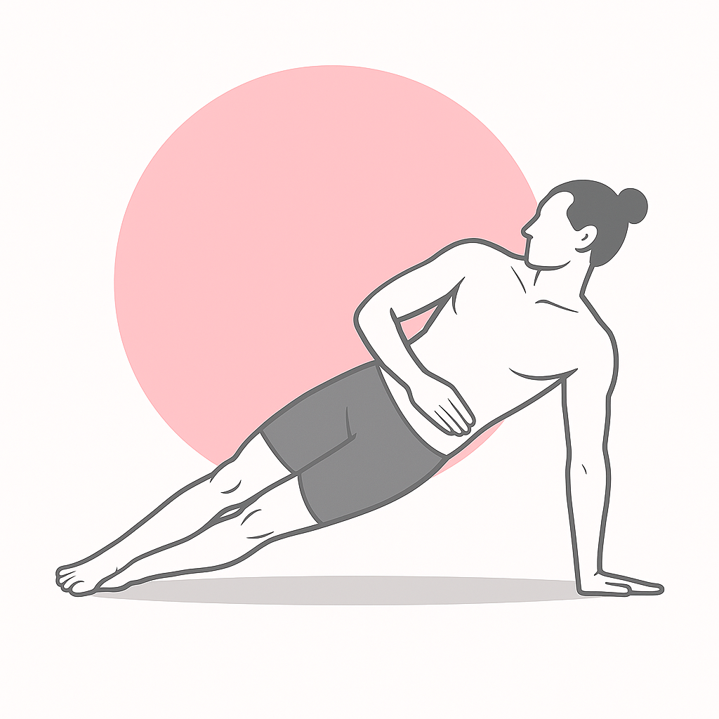 Generated image for the side-plank yoga pose.