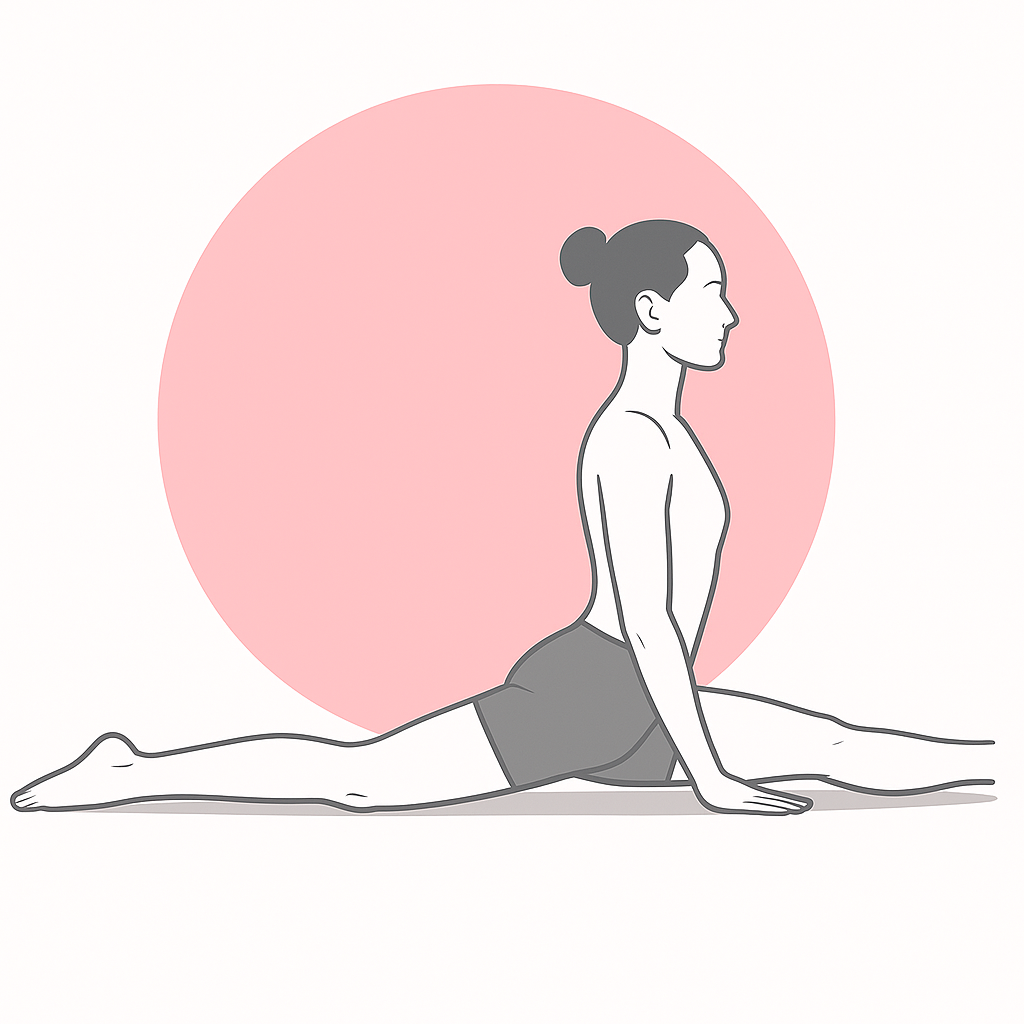Generated image for the splits yoga pose.