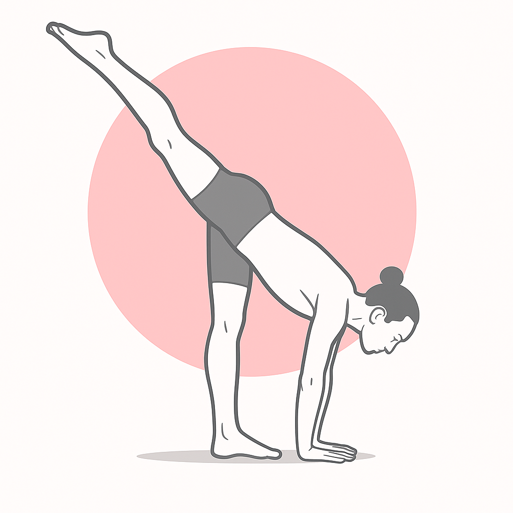 Generated image for the standing-splits yoga pose.
