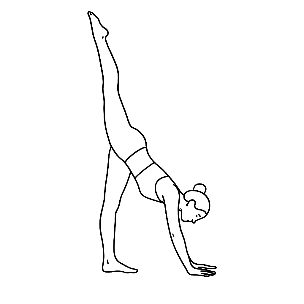 Generated image for the standing-splits yoga pose.
