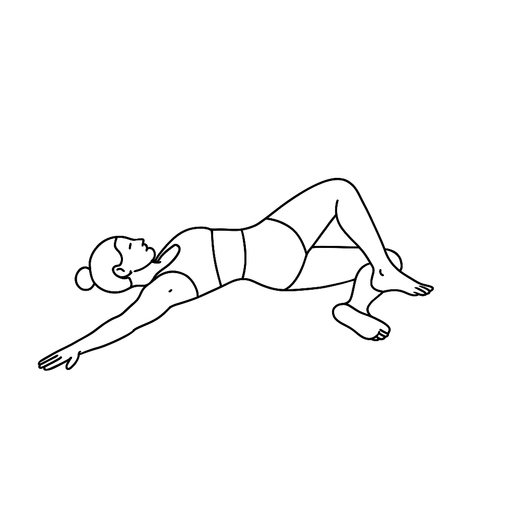 Generated image for the supine-twist yoga pose.