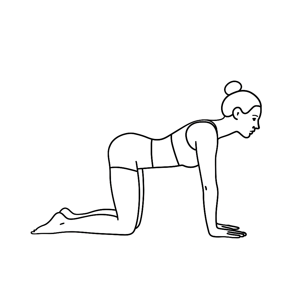 Generated image for the tabletop yoga pose.