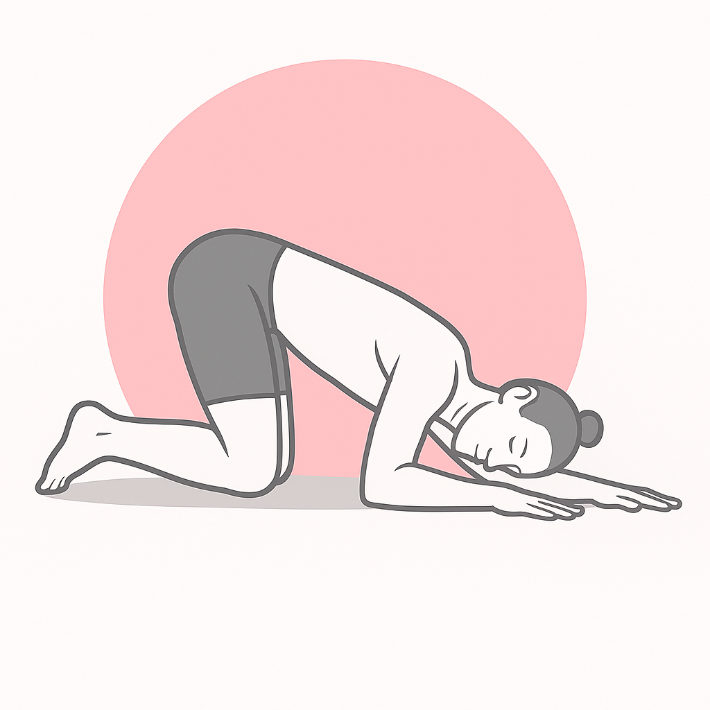 Generated image for the thread-needle yoga pose.