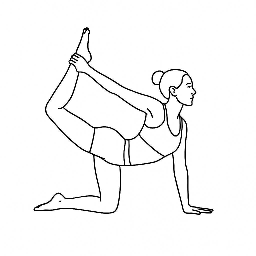 Generated image for the tiger yoga pose.
