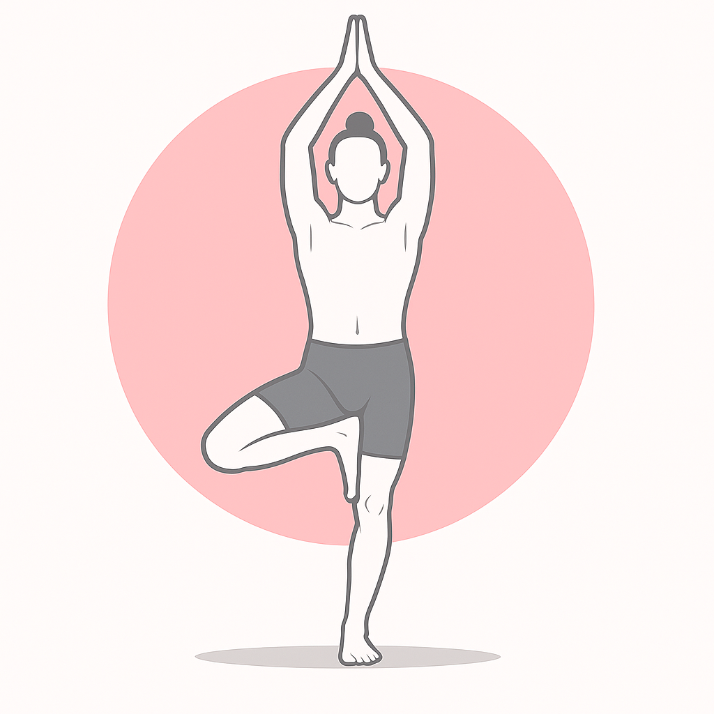 Generated image for the tree yoga pose.