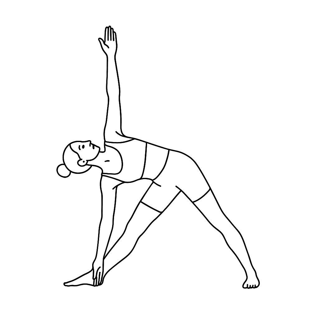 Generated image for the triangle yoga pose.