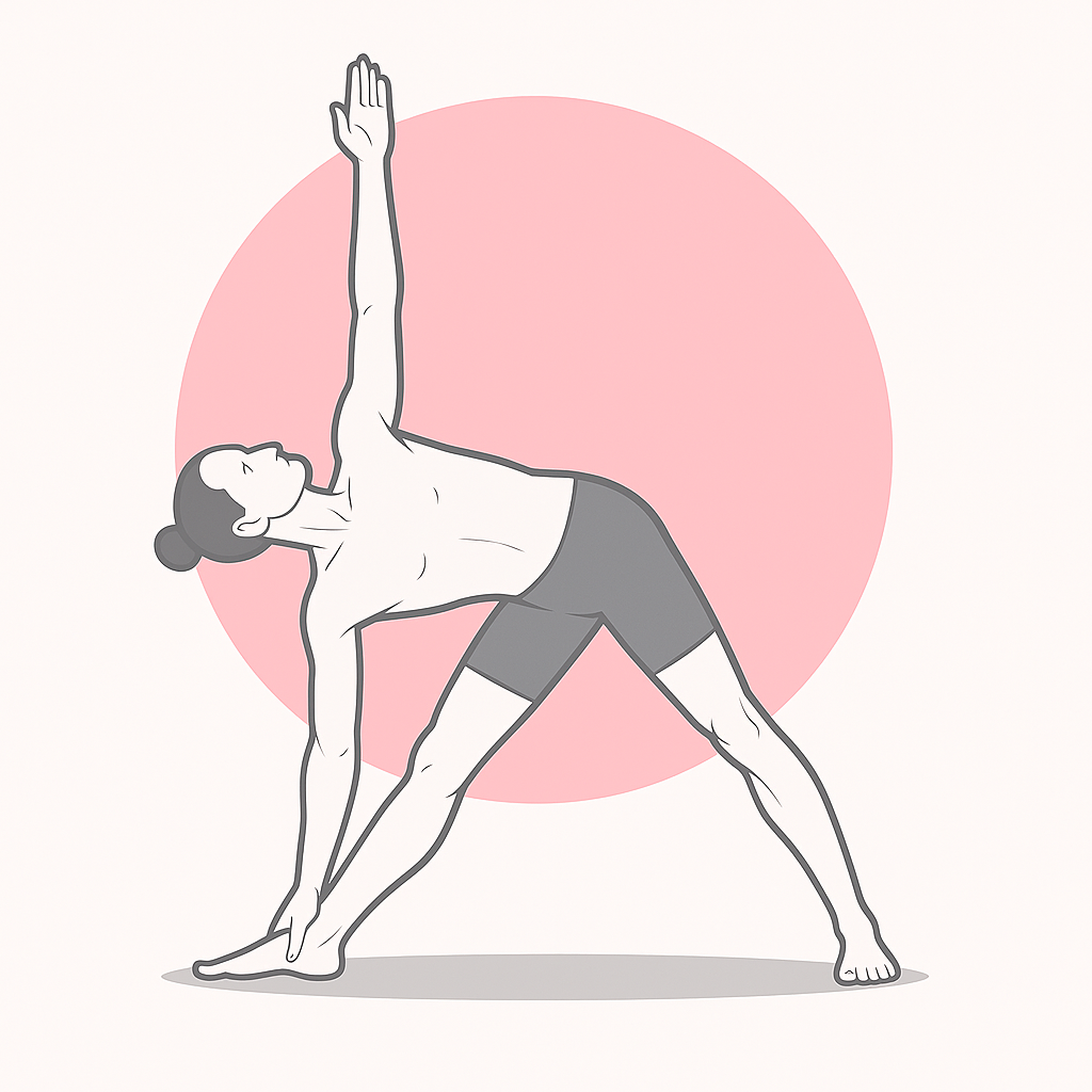 Generated image for the triangle yoga pose.