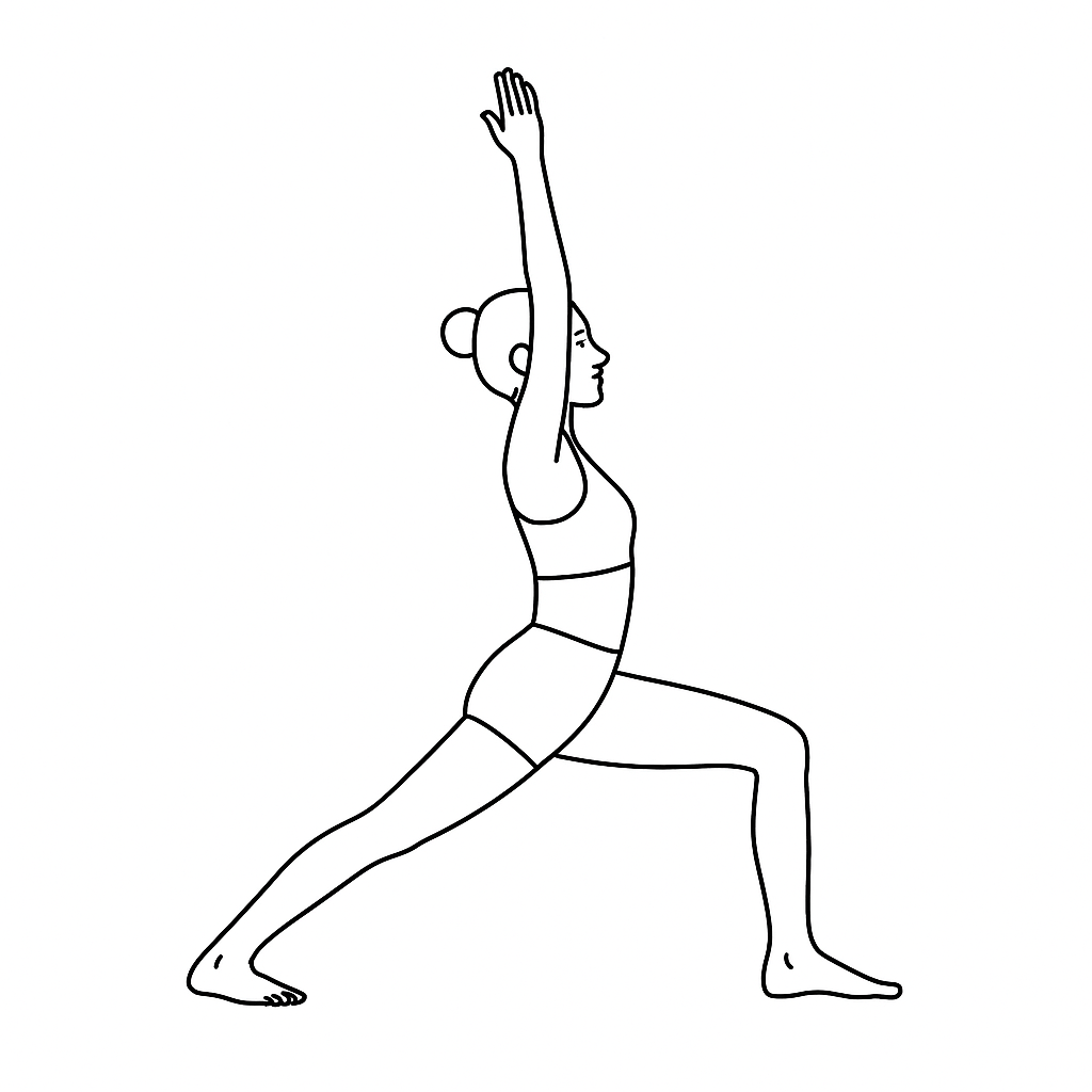 Generated image for the warrior1 yoga pose.