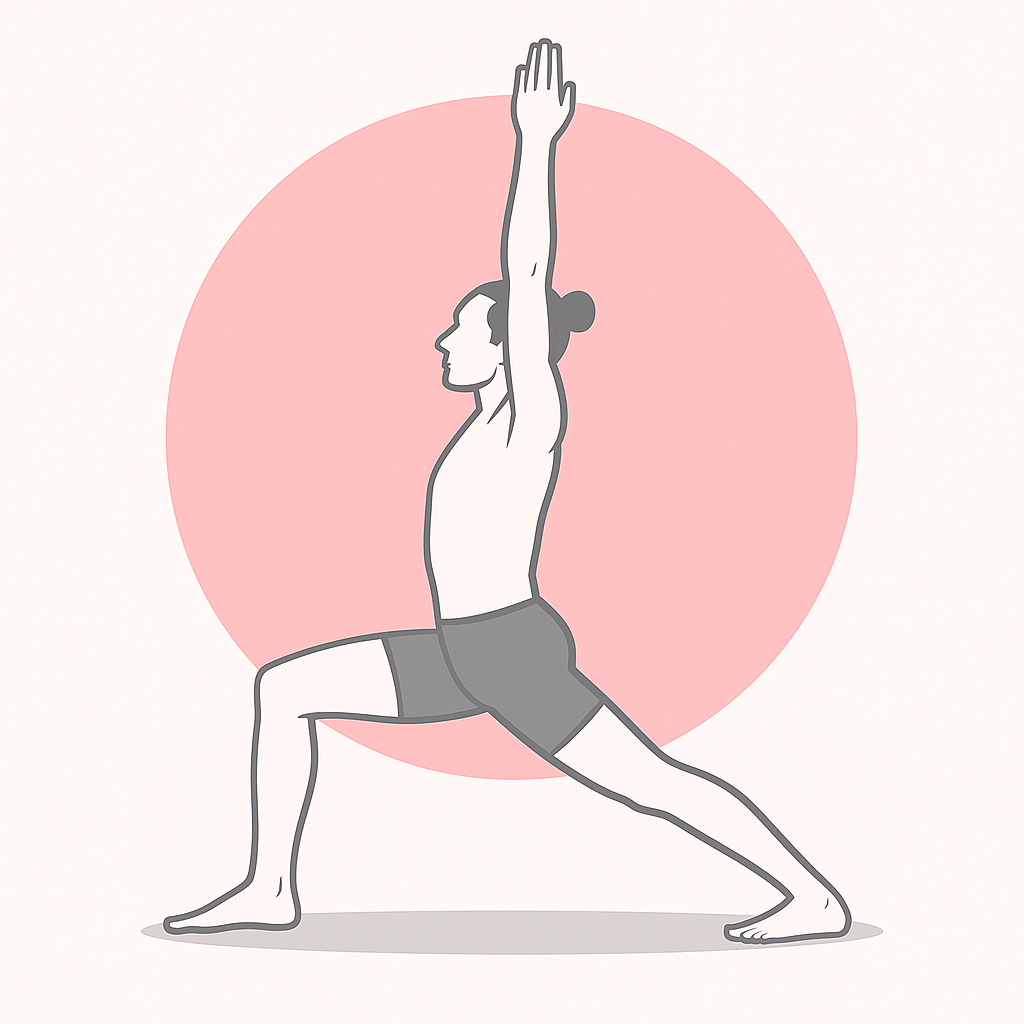 Generated image for the warrior1 yoga pose.