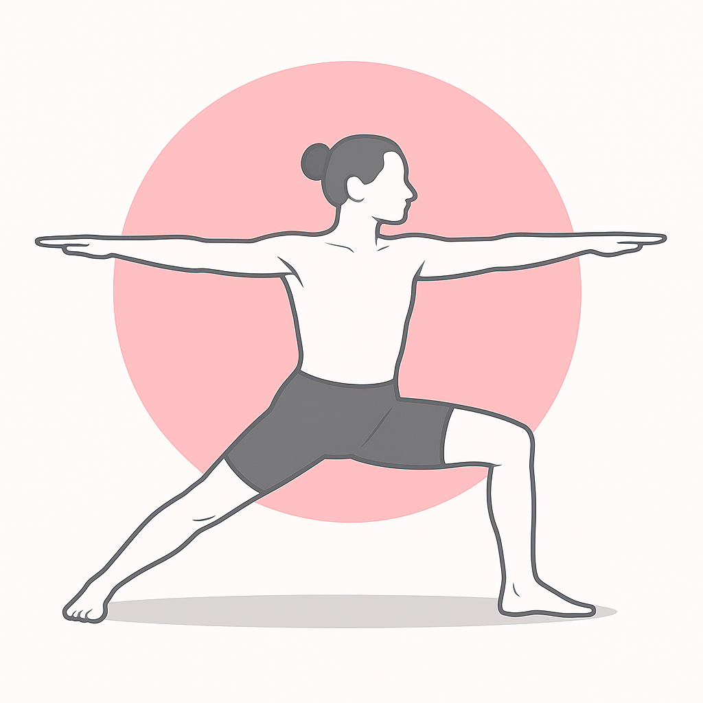Generated image for the warrior2 yoga pose.