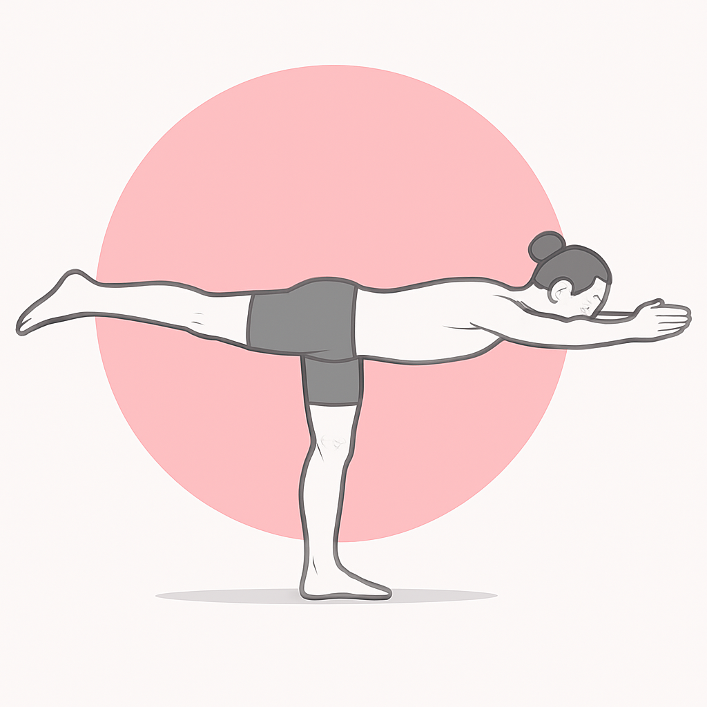 Generated image for the warrior3 yoga pose.