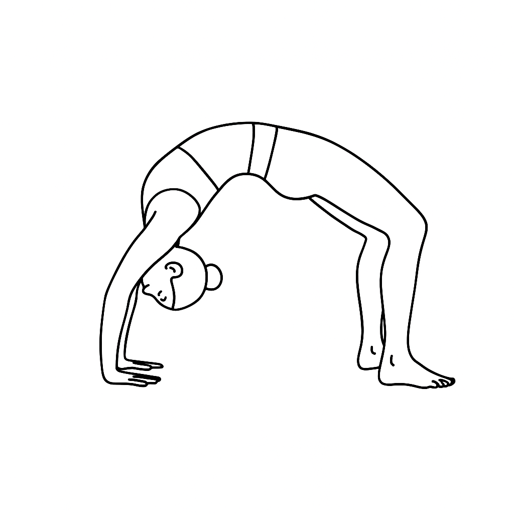 Generated image for the wheel yoga pose.